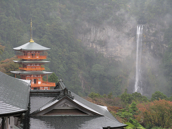 Seigantoji Temple Pagoda Nachi Falls